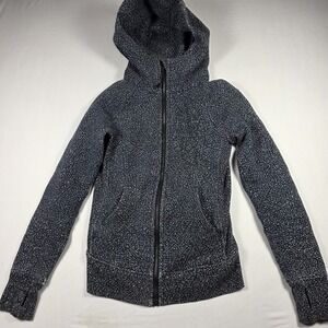 Lululemon Scuba Hoodie II Speckle Print Full Zip Jacket Size 4